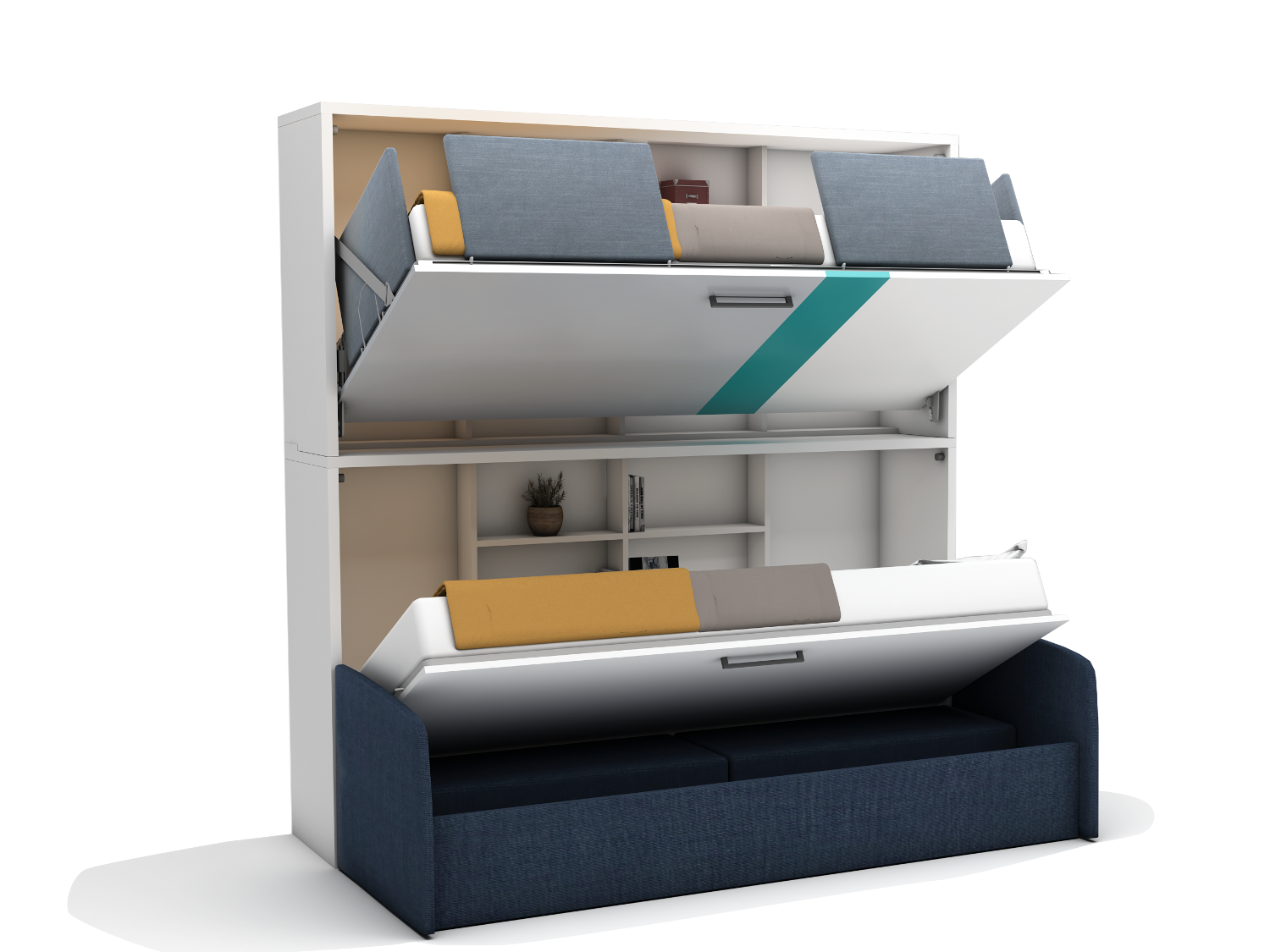 Etagenbett Smart mit Diver Sofa