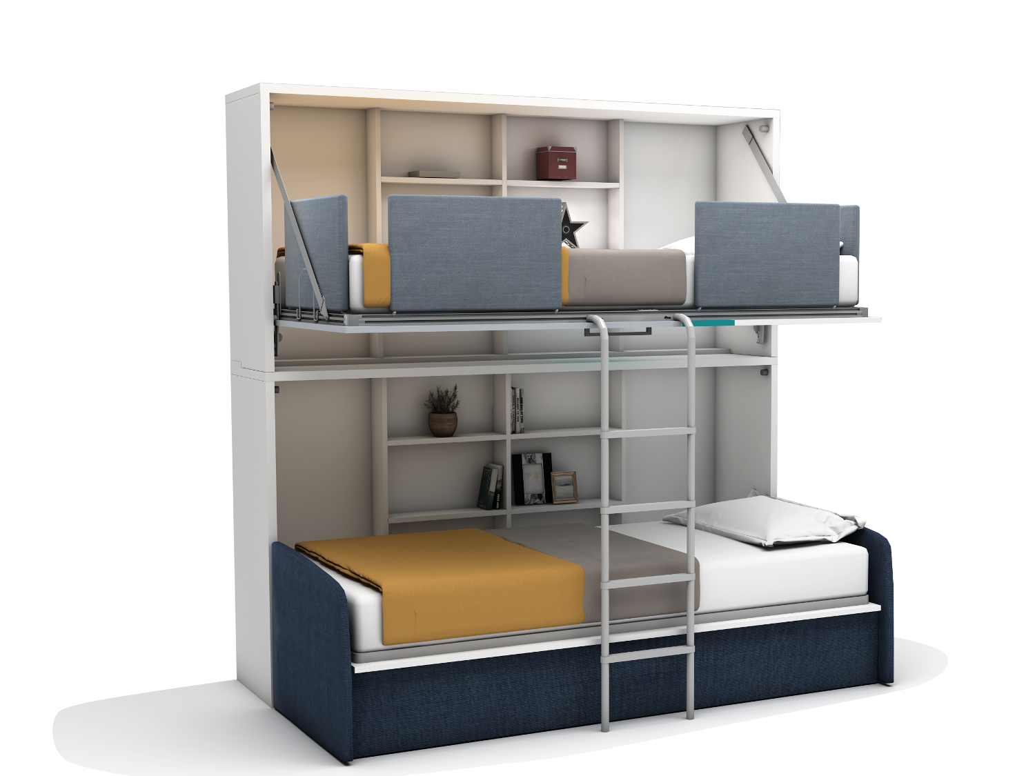 Etagenbett Smart mit Diver Sofa