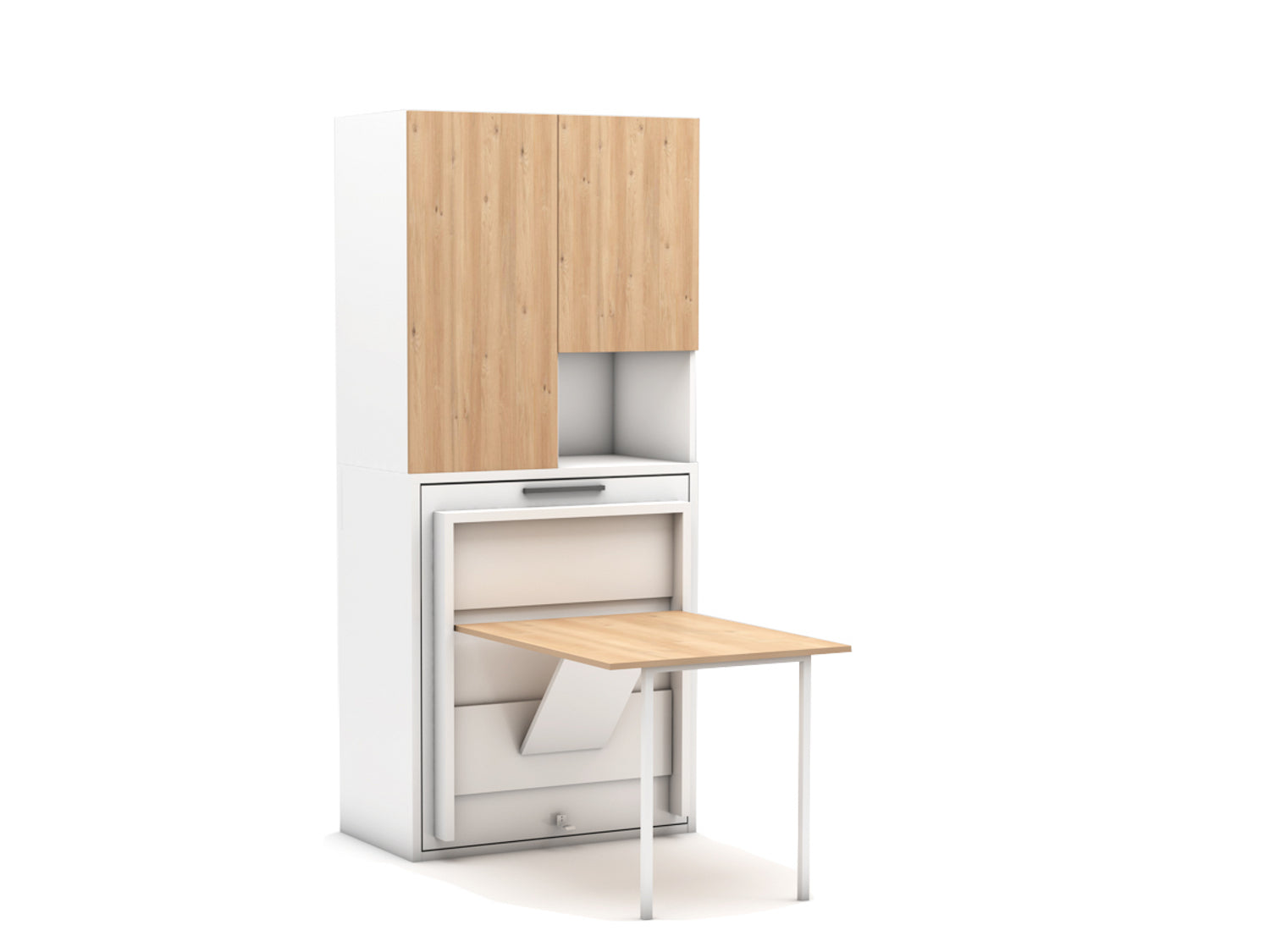 Klappbett Capsule inkl. Klapptisch und Schrank