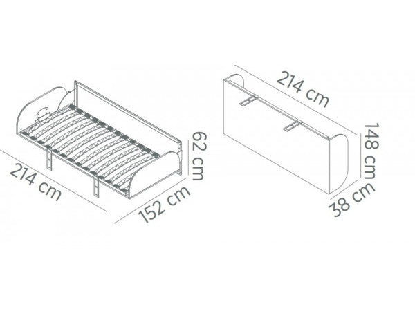 Wandbett Simple Doppelbett